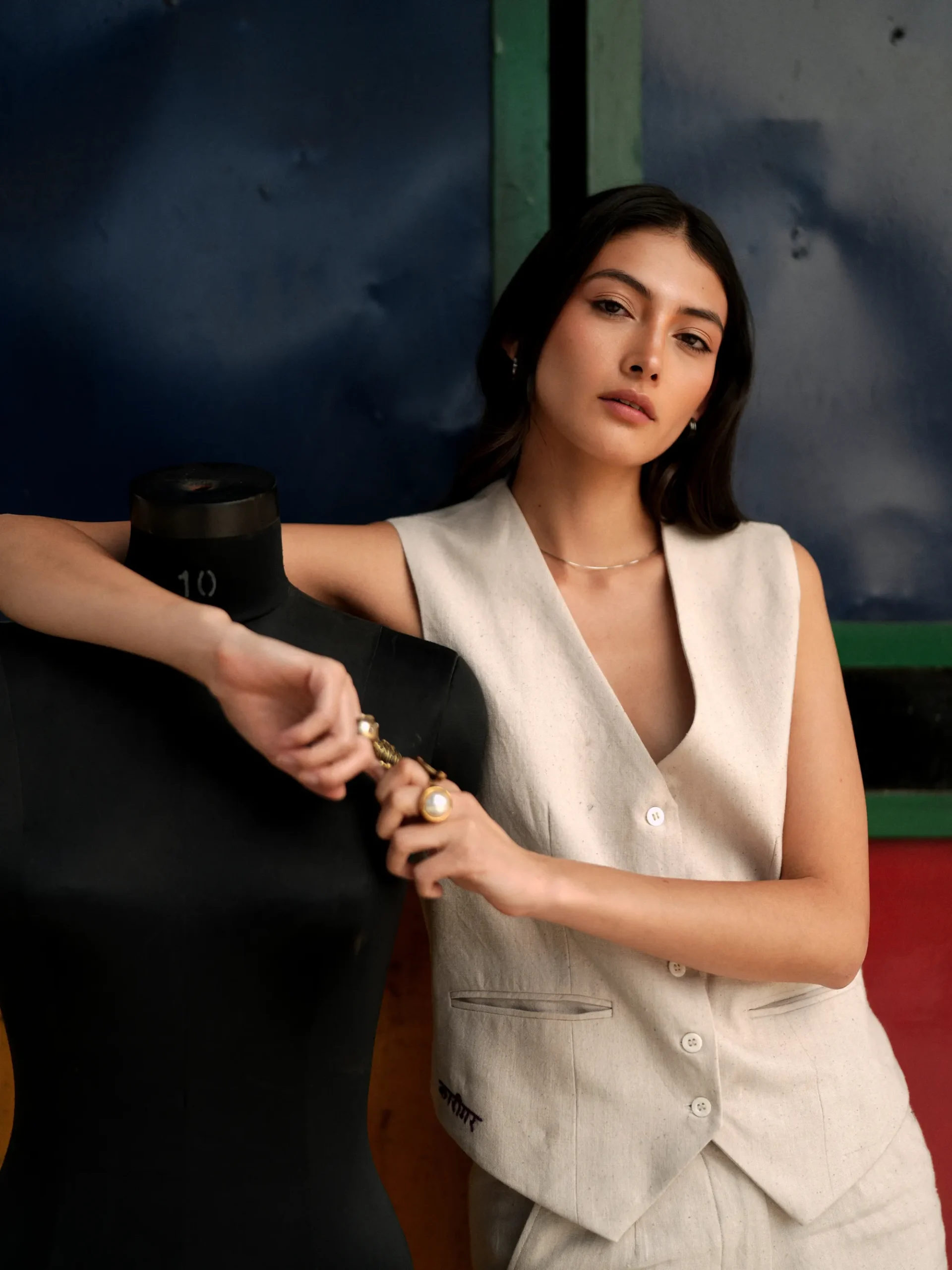 Ash cloud waistcoat set