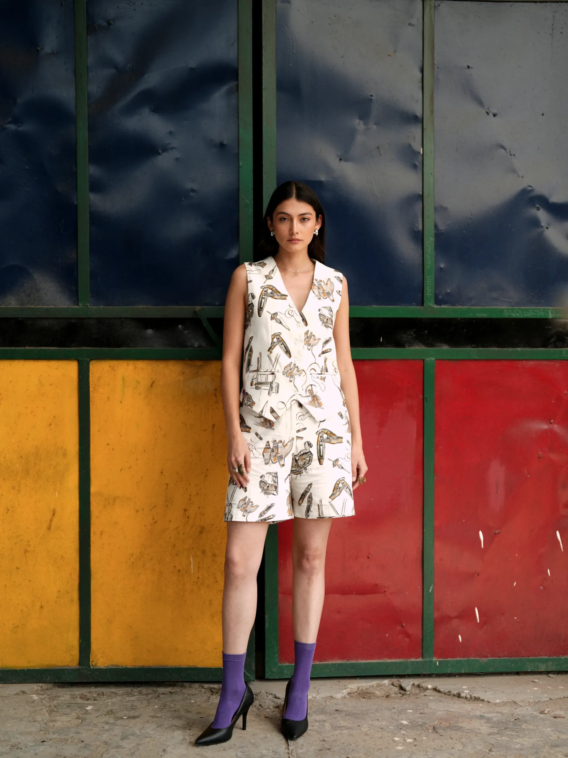 Canvas waistcoat set